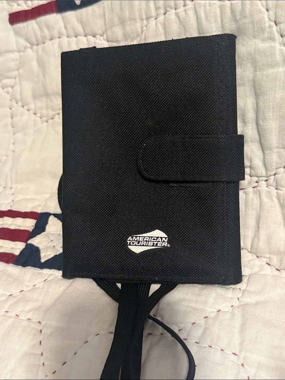 American Tourister Black Travel Wallet Neck Pouch